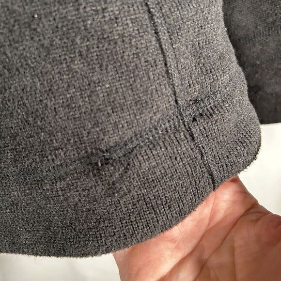 North Face Hoodie Sweater Women's Small Black Fleece Pockets Snap Neck - Picture 11 of 12